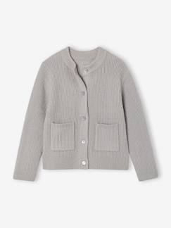 Mädchen-Pullover, Strickjacke, Sweatshirt-Strickjacke Mädchen flauschiger Strick