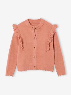 Mädchen-Pullover, Strickjacke, Sweatshirt-Strickjacke Mädchen mit Volants