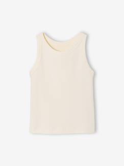 Fille-T-shirt, sous-pull-Débardeur fille en côtes 