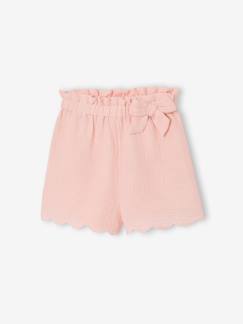 Fille-Short-Short fille volanté en gaze de coton