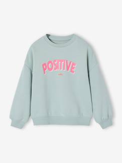Mädchen-Pullover, Strickjacke, Sweatshirt-Sweatshirt mit Message-Print Mädchen