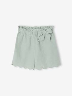Fille-Short-Short fille volanté en gaze de coton