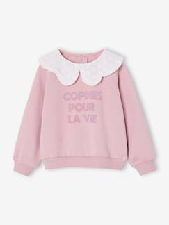 Mädchen-Mädchen Sweatshirt mit besticktem Kragen