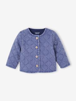 Bébé-Pull, gilet, sweat-Gilet-Veste bébé fille en denim personnalisable