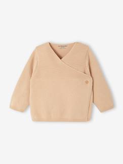 Baby-Pullover, Strickjacke, Sweatshirt-Strickjacke-Bio-Kollektion: Strickjacke für Neugeborene