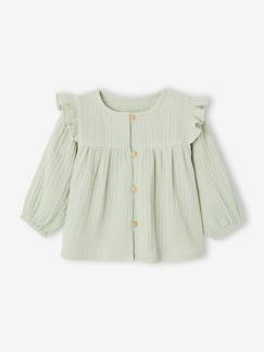 Bébé-Blouse bébé gaze de coton à volants