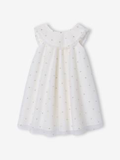 Fille-Robe-Robe évasée fille tulle brodée