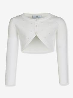 Fille-Pull, gilet, sweat-Gilet-Boléro fille perlé Happy Girls