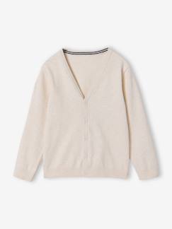 Junge-Pullover, Strickjacke, Sweatshirt-Jungen Cardigan mit V-Ausschnitt BASIC Oeko-Tex