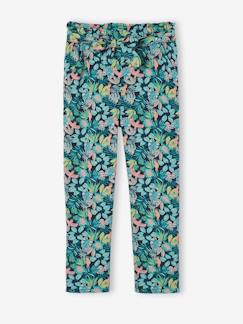 Fille-Pantalon fluide imprimé fleurs fille