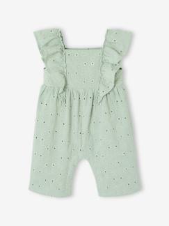 Baby-Latzhose, Overall-Langer Overall mit Lochstickereien Mädchen Baby