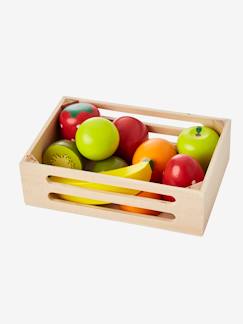 Spielzeug-Nachahmungsspiele-Küche, Geschirr und Lebensmittel-Obstkiste aus FSC® Holz für Kinder