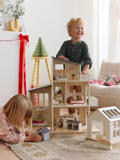 Moderne Puppenhaus aus FSC®-Holz, 3 Etagen