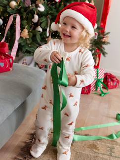 Weihnachts-Set: Baby Samt-Schlafanzug & Mütze mit Rentiermotiv Geschwister-Capsule ENVIE DE FRAISE