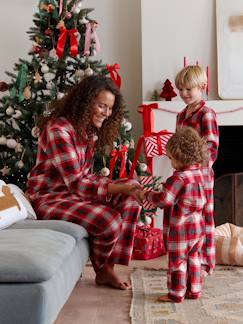 Vêtements de grossesse-Pyjama femme flanelle capsule famille