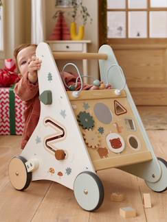 Chariot de marche avec freins en bois FSC®