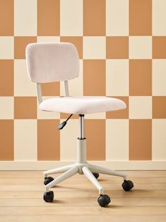 Chaise de bureau à roulettes enfant en velours