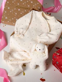 Baby Schlafanzug und Kuscheltier-Set aus Samt, Geschenkbox zur Geburt