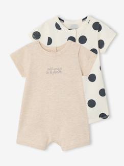 2er-Pack Kurzoveralls Baby, Bio-Baumwolle