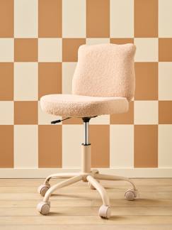 Chaise à roulettes enfant en sherpa Ourson
