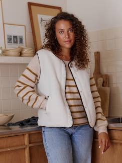 Gilet femme sans manches réversible capsule famille