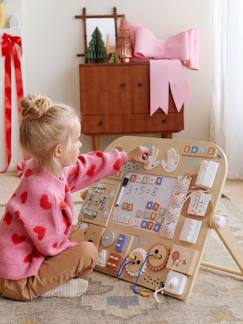Jouet-Planche d'apprentissage multi activités en bois FSC®
