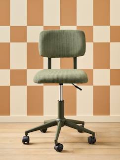 Chaise de bureau à roulettes enfant en velours