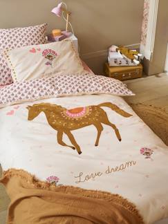Linge de maison et décoration-Linge de lit enfant-Parure fourre de duvet + taie d'oreiller ARIZONA DREAM, avec coton recyclé