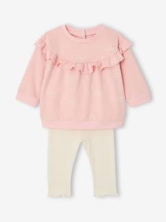 Bébé-Ensemble bébé fille sweat à volant + legging