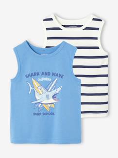 Garçon-T-shirt, polo, sous-pull-T-shirt-Lot de 2 débardeurs garçon 