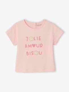 Bébé-T-shirt, sous-pull-T-shirt bébé fille détails en crochet