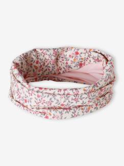 Mädchen-Accessoires-Schlauchschal mit Blumen Mädchen, Baumwolle
