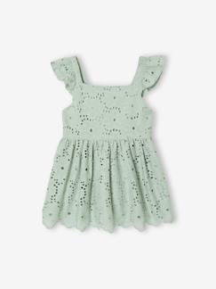 Mädchen-Bluse mit Lochstickerei und Schleife am Rücken, Mädchen