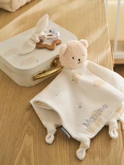 Baby Schmusetuch mit Beißring im Koffer WOLKE, personalisierbar
