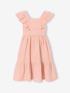 Fille-Robe-Robe fille mi-longue gaze de coton
