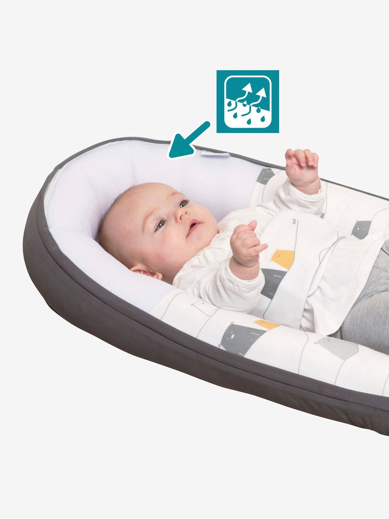 Réducteur de lit bébé | Gris