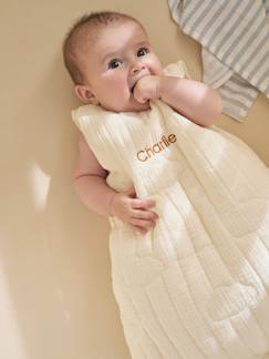 Bettwäsche & Dekoration-Baby-Bettwäsche-Schlafsack-Baby Schlafsack aus Bio-Musselin IN DEN WOLKEN TOG 2,5, personalisierbar