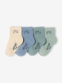 Baby-Socken, Strumpfhose-4er-Pack Baby Socken „Little“ BASICS Oeko-Tex 