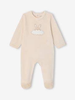 Baby Samt-Schlafanzug mit Rückenöffnung