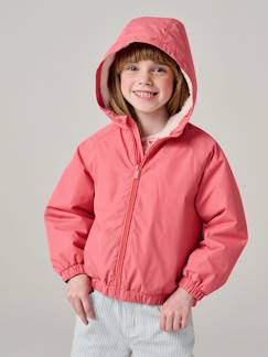 Mädchen-Mantel, Jacke-Regenjacke, Trenchcoat-Jacke Mädchen mit Teddyfleece-Futter