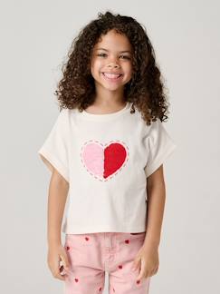Fille-T-shirt, sous-pull-T-shirt fille motifs sequins