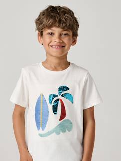 Garçon-T-shirt, polo, sous-pull-T-shirt-Tee-shirt garçon motif à sequins réversibles 