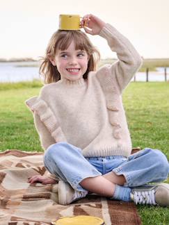 Mädchen-Pullover Mädchen Strick mit Volants