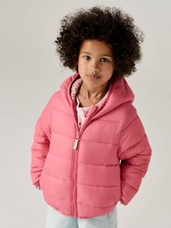 Mädchen-Mantel, Jacke-Daunenjacke-Mädchen Light-Steppjacke mit Kapuze, Recycling-Polyester