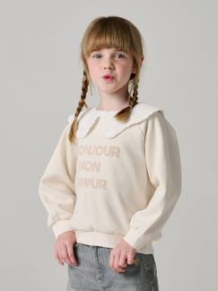 Mädchen-Mädchen Sweatshirt mit besticktem Kragen