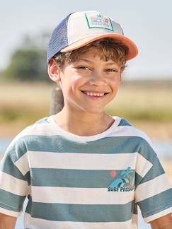 Garçon-T-shirt, polo, sous-pull-T-shirt-Tee-shirt garçon larges rayures motif poitrine