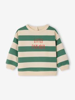 Baby-Pullover, Strickjacke, Sweatshirt-Sweatshirt-Baby Sweatshirt mit breiten Streifen, Recycling-Baumwolle