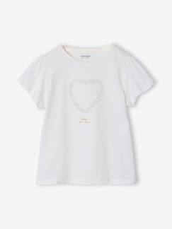 Mädchen-Mädchen T-Shirt mit Herz-Applikation
