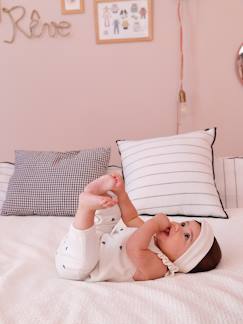 Baby-Latzhose, Overall-Baby Geschenkset: Haarband & Latzhose mit Volants, Bio-Baumwolle