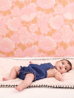 Baby-Latzhose, Overall-Kurze Latzjeans Mädchen Baby